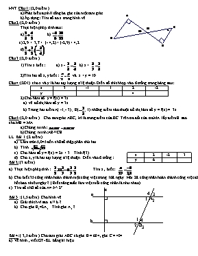 Đề cương ôn tập Toán 7 học kì 1